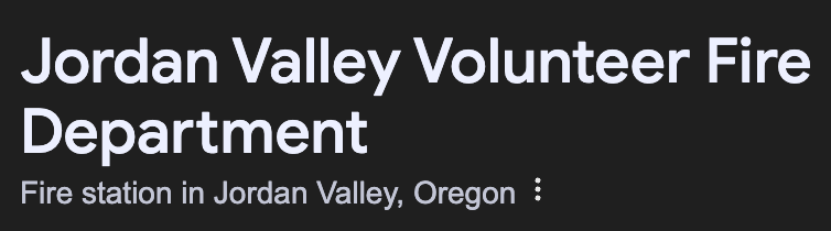 Jordan Valley Volunteer Fire Department