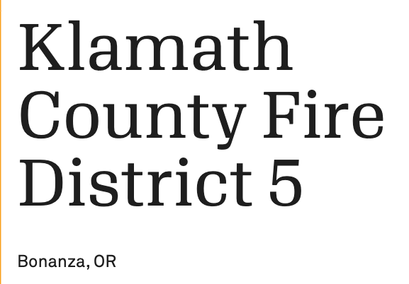 Klamath County Fire District #5
