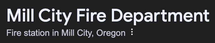 Mill City Rural Fire Protection District